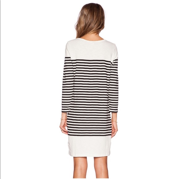 Joie Pentea B Dress Balck White Stripe Dress - Picture 4 of 9